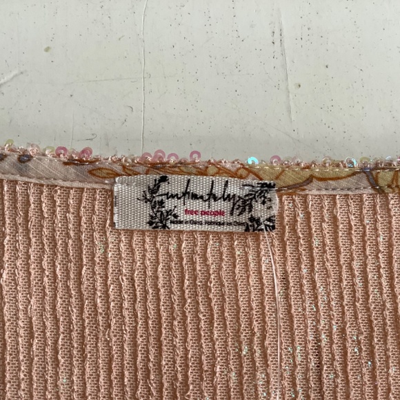 NWT NEW Intimately FREE People light pink rose sequin wrap robe jacket Small - Picture 6 of 13